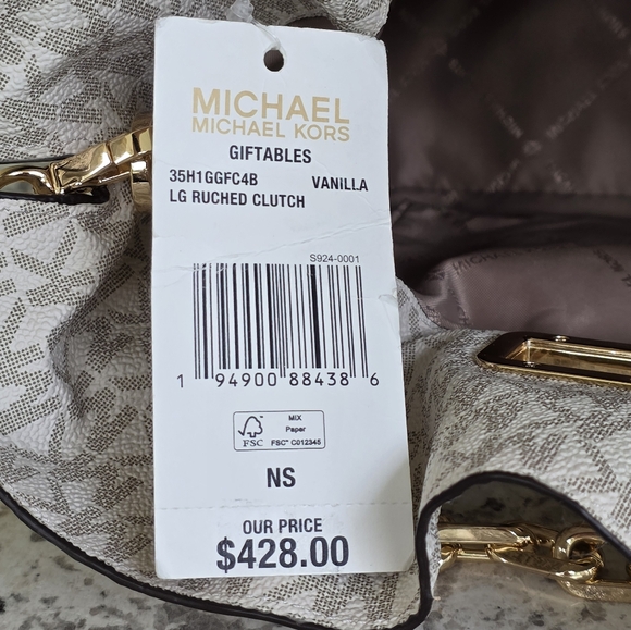 Michael Kors Large Logo Vanilla Crossbody - Picture 7 of 10